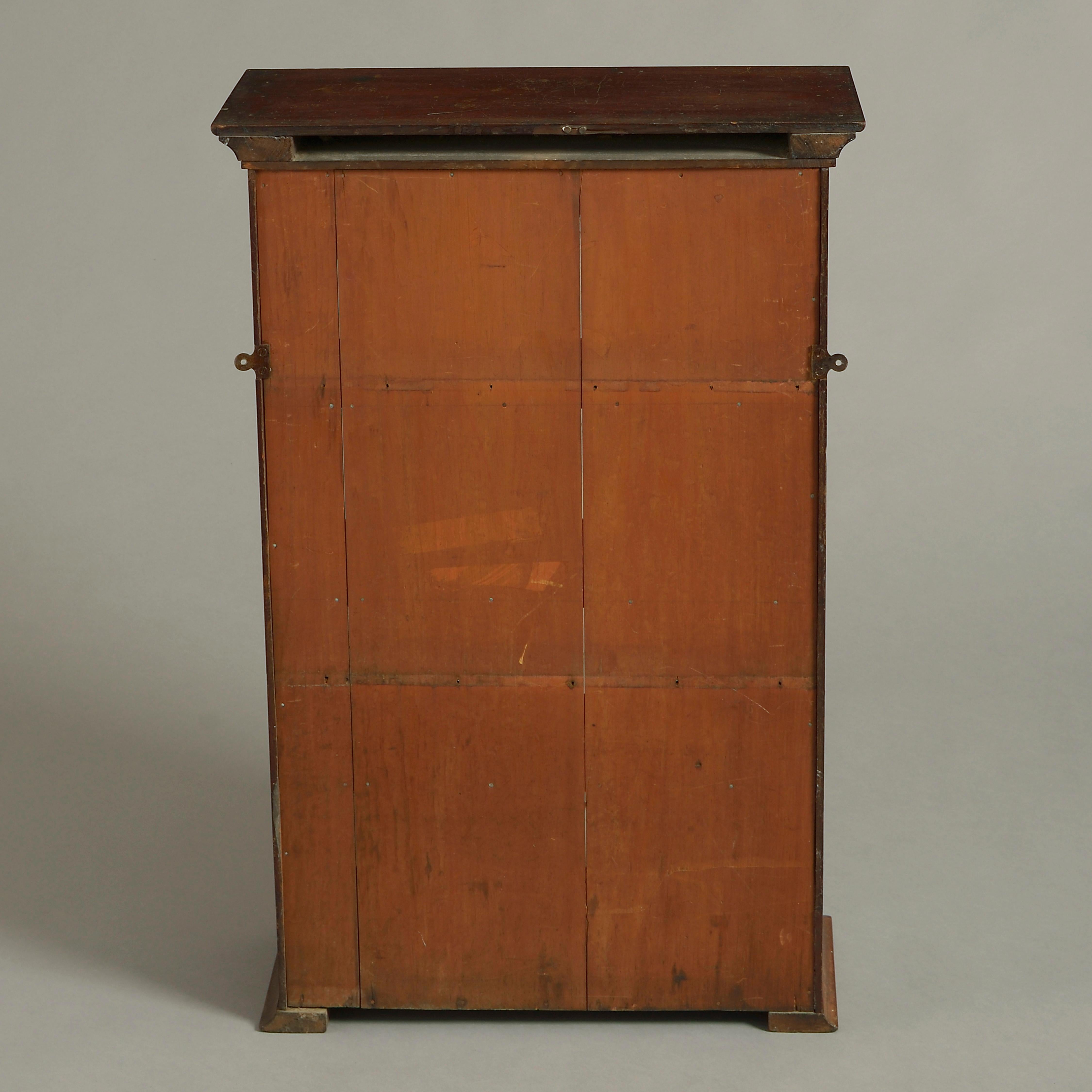 Chippendale 18th Century George III Period Gothick Mahogany Hanging Cabinet