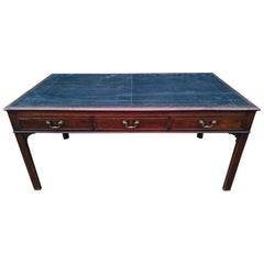 18th Century George III Period Mahogany Antique Library Table
