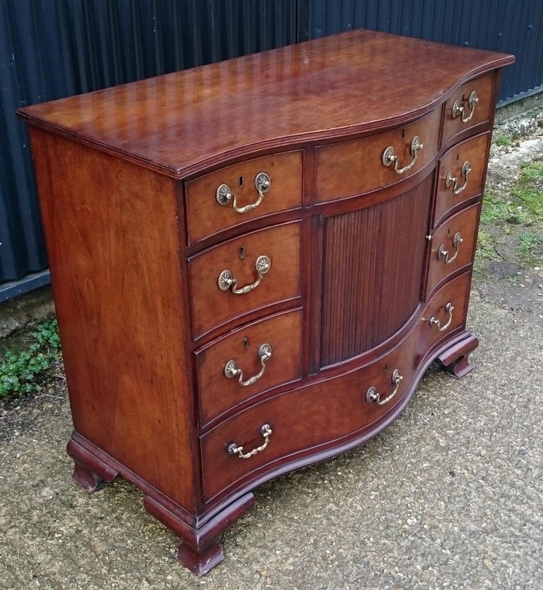 18th Century George III Period Mahogany Antique Serpentine ...