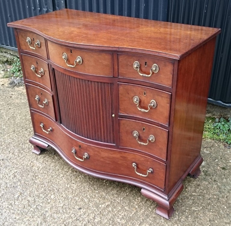 18th Century George III Period Mahogany Antique Serpentine ...