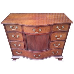 18th Century George III Period Mahogany Antique Serpentine Chest of Drawers