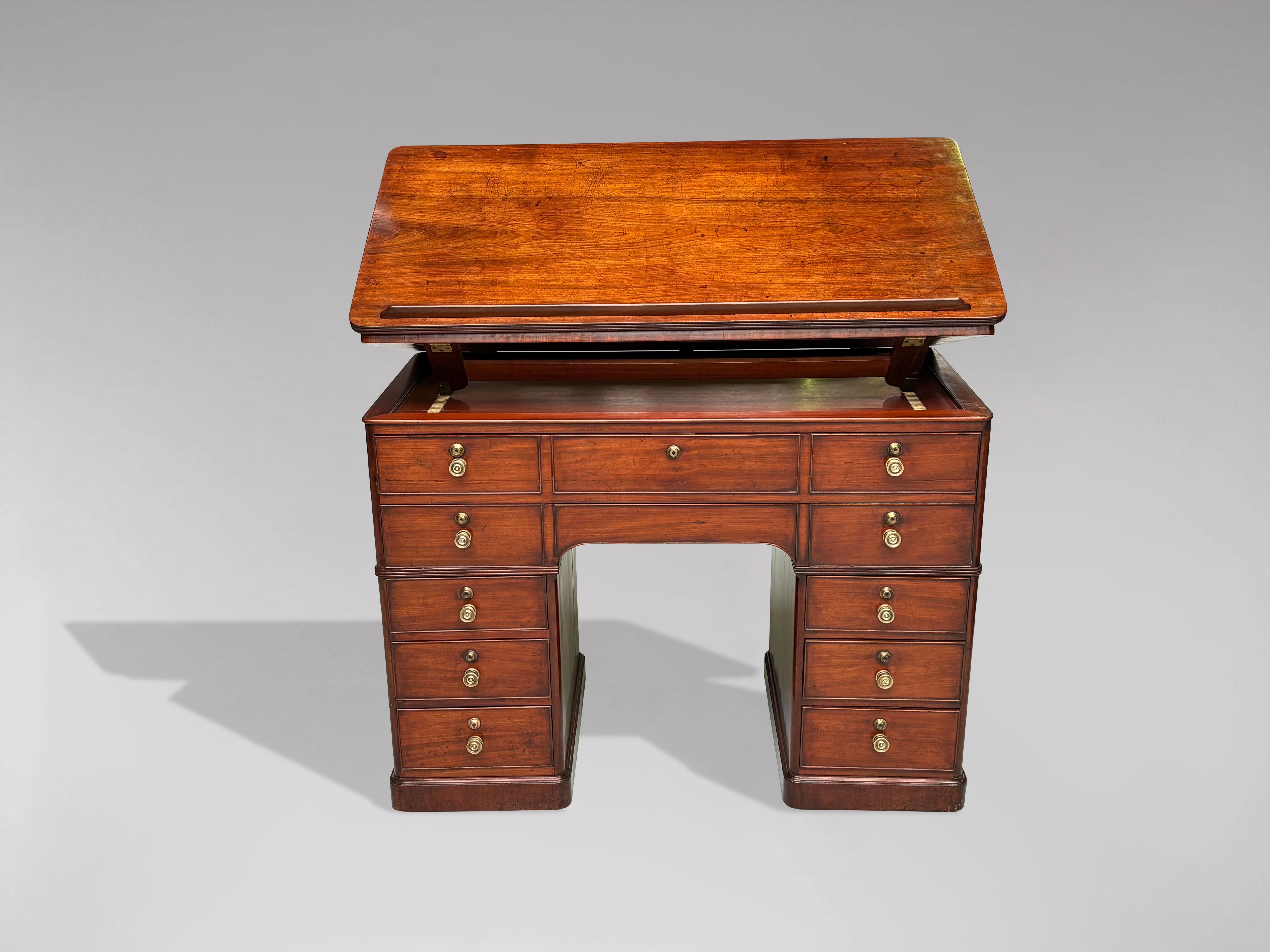 18th Century George III Period Mahogany Architect's Desk For Sale 8
