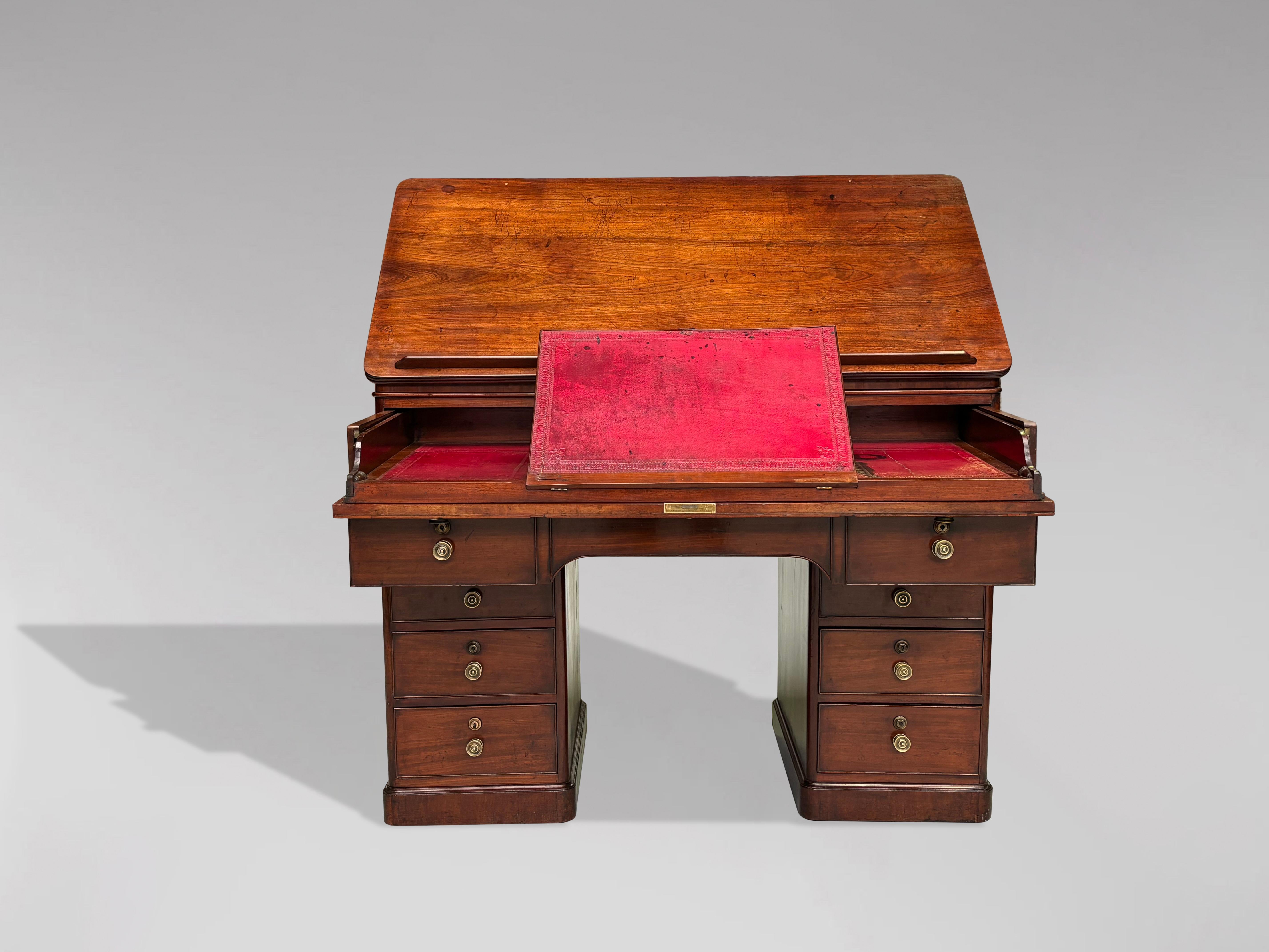18th Century George III Period Mahogany Architect's Desk For Sale 2