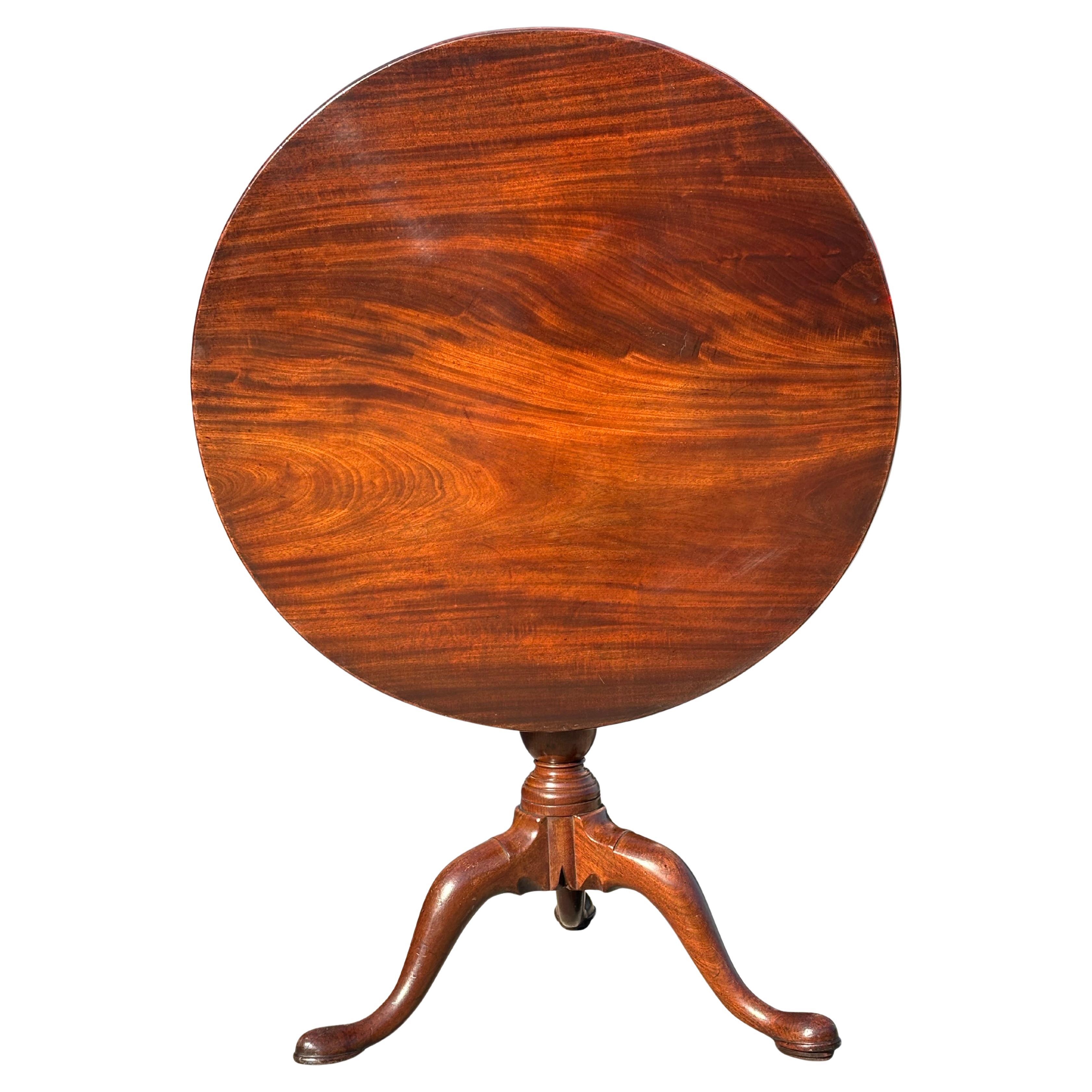 18th Century George III Period Mahogany Birdcage Tripod Table
