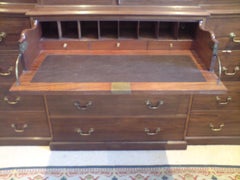 18th Century George III Period Mahogany Breakfront Secretary Bookcase