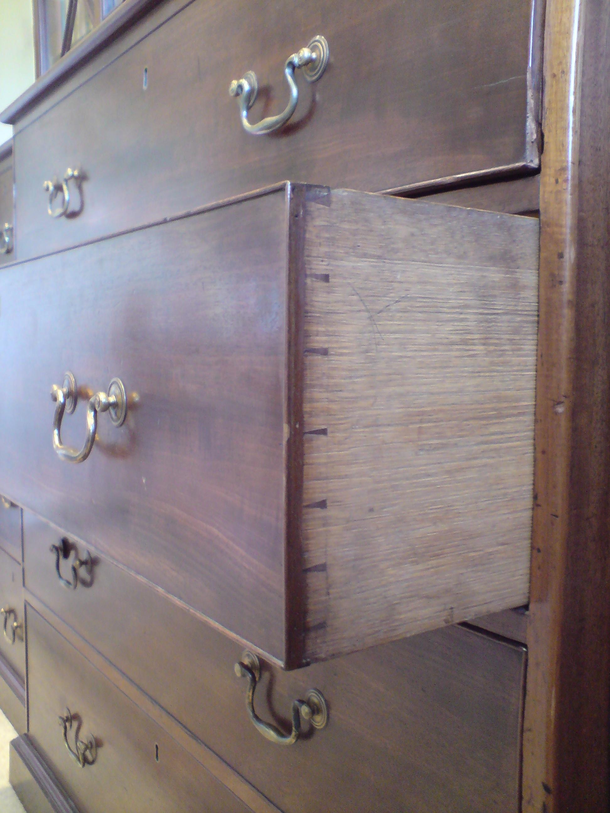 18th Century George III Period Mahogany Breakfront Secretary Bookcase For Sale 1