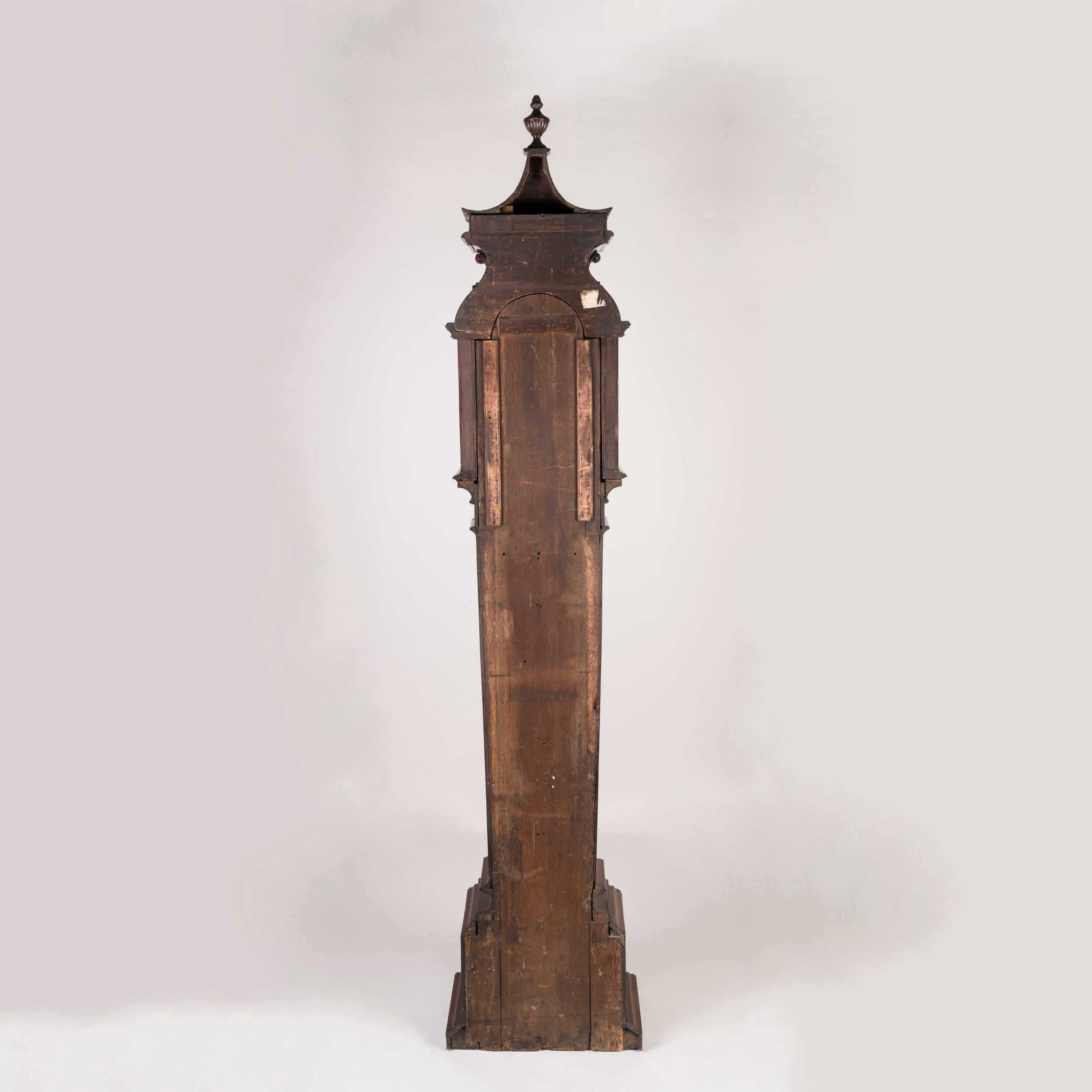 18th Century and Earlier 18th Century George III Period Mahogany Longcase Clock by Henry Hindley of York For Sale