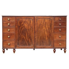 18th Century George III Period Mahogany Low Gentleman
s Press