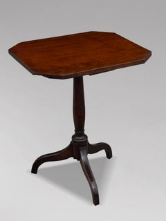 18th Century George III Period Mahogany Octagonal Top Tripod Table