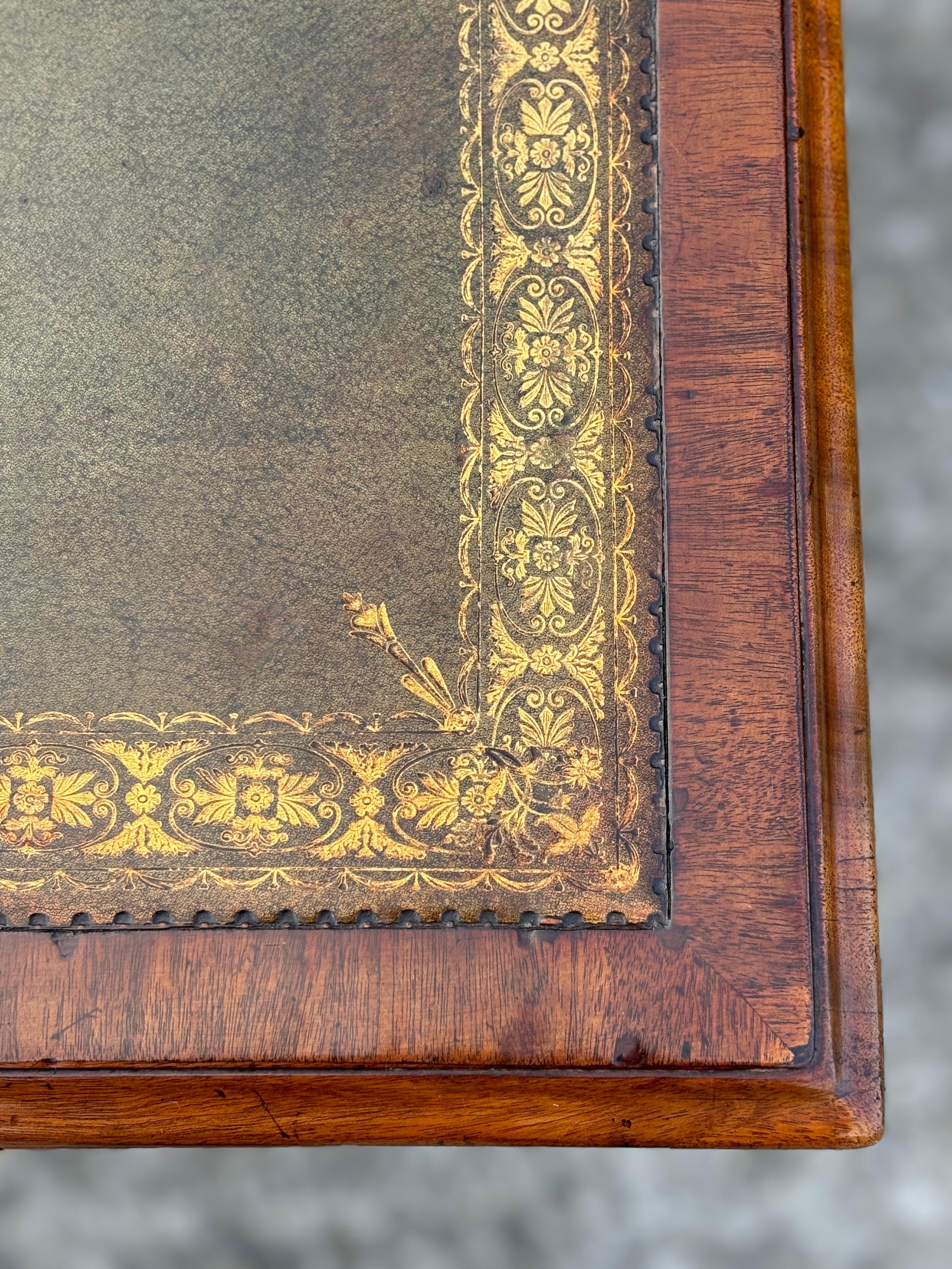 Siglo XVIII Periodo Jorge III Mesa de escritorio de socios de caoba en venta 8