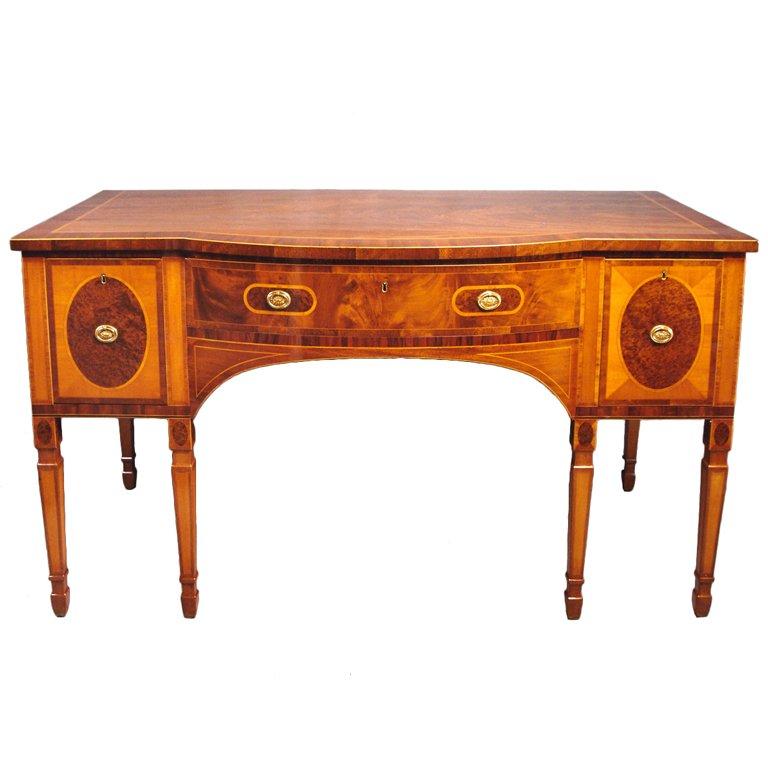 18th century George III period mahogany sideboard attributed to John Linnell For Sale