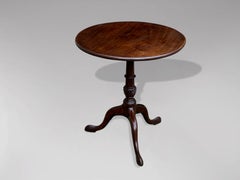 18th Century George III Period Mahogany Tilt-Top Tripod Table