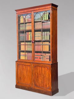 18th Century George III Period Mahogany Two-Door Library Bookcase