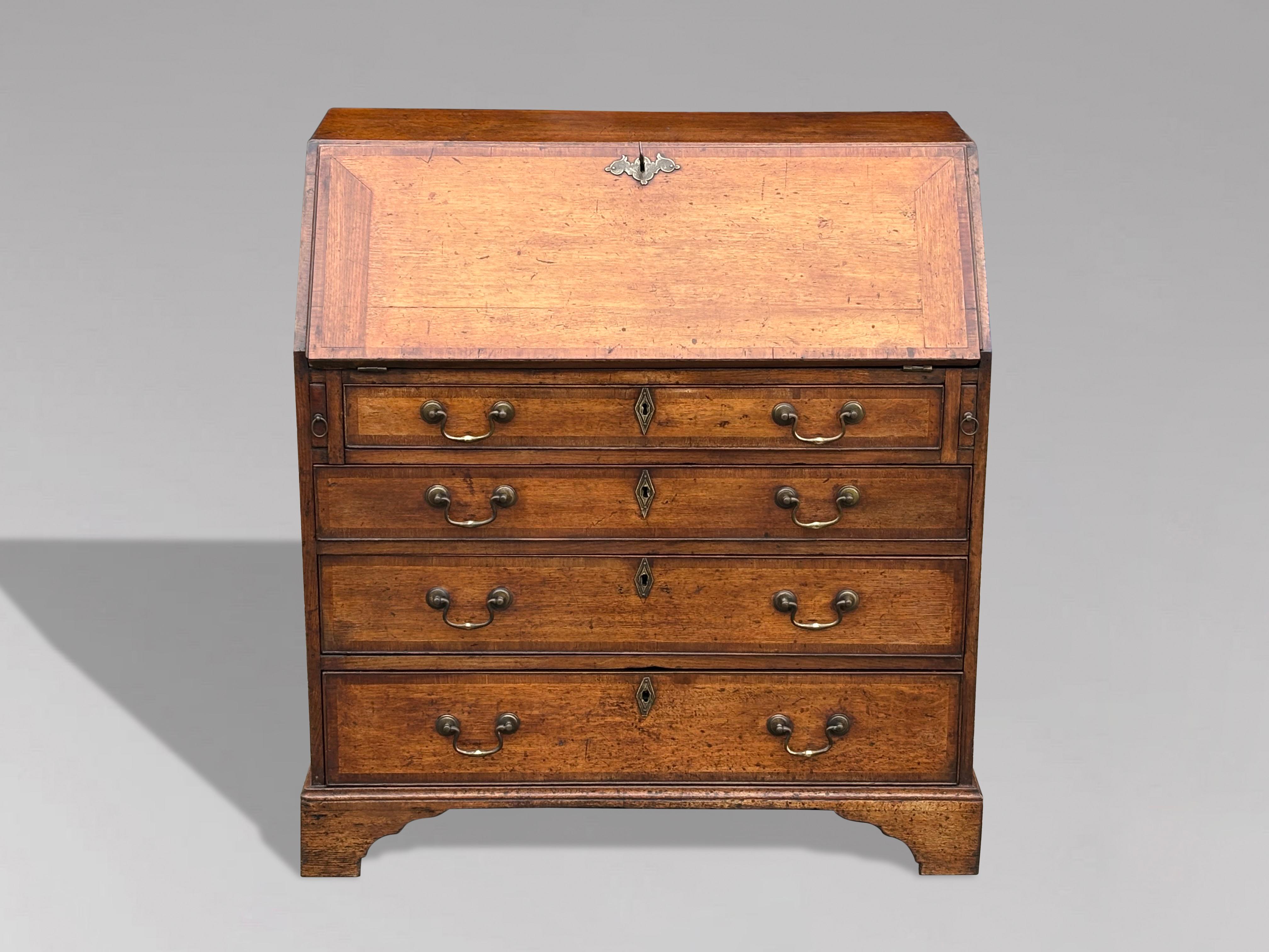British 18th Century George III Period Oak Bureau