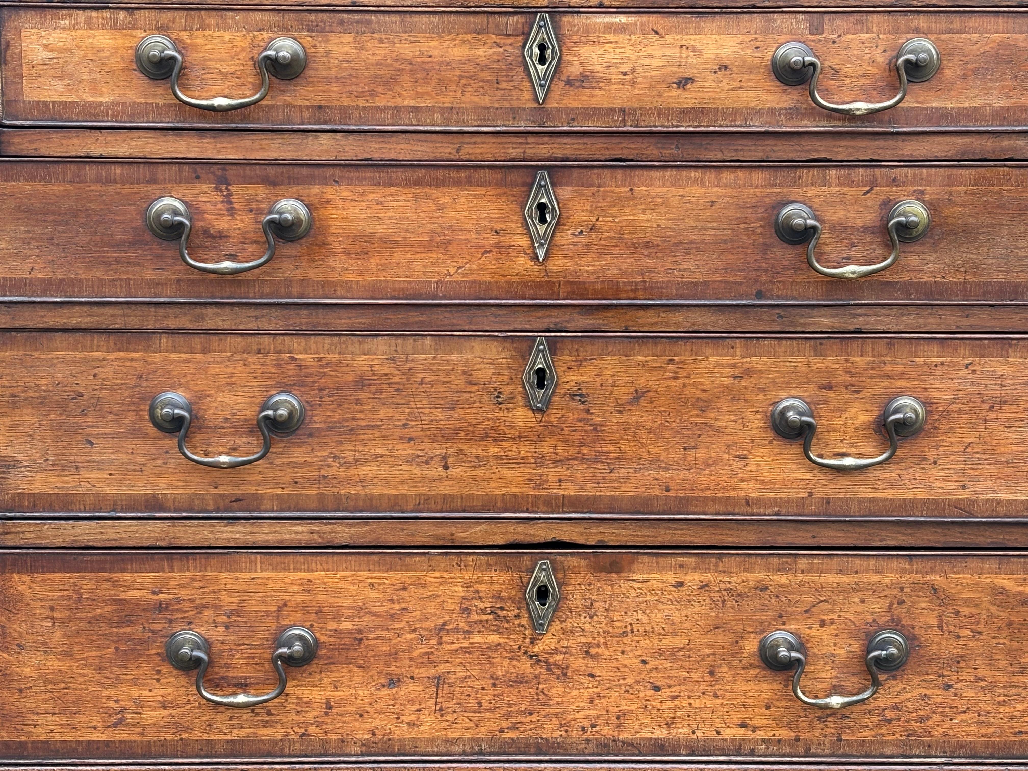 18th Century George III Period Oak Bureau 1