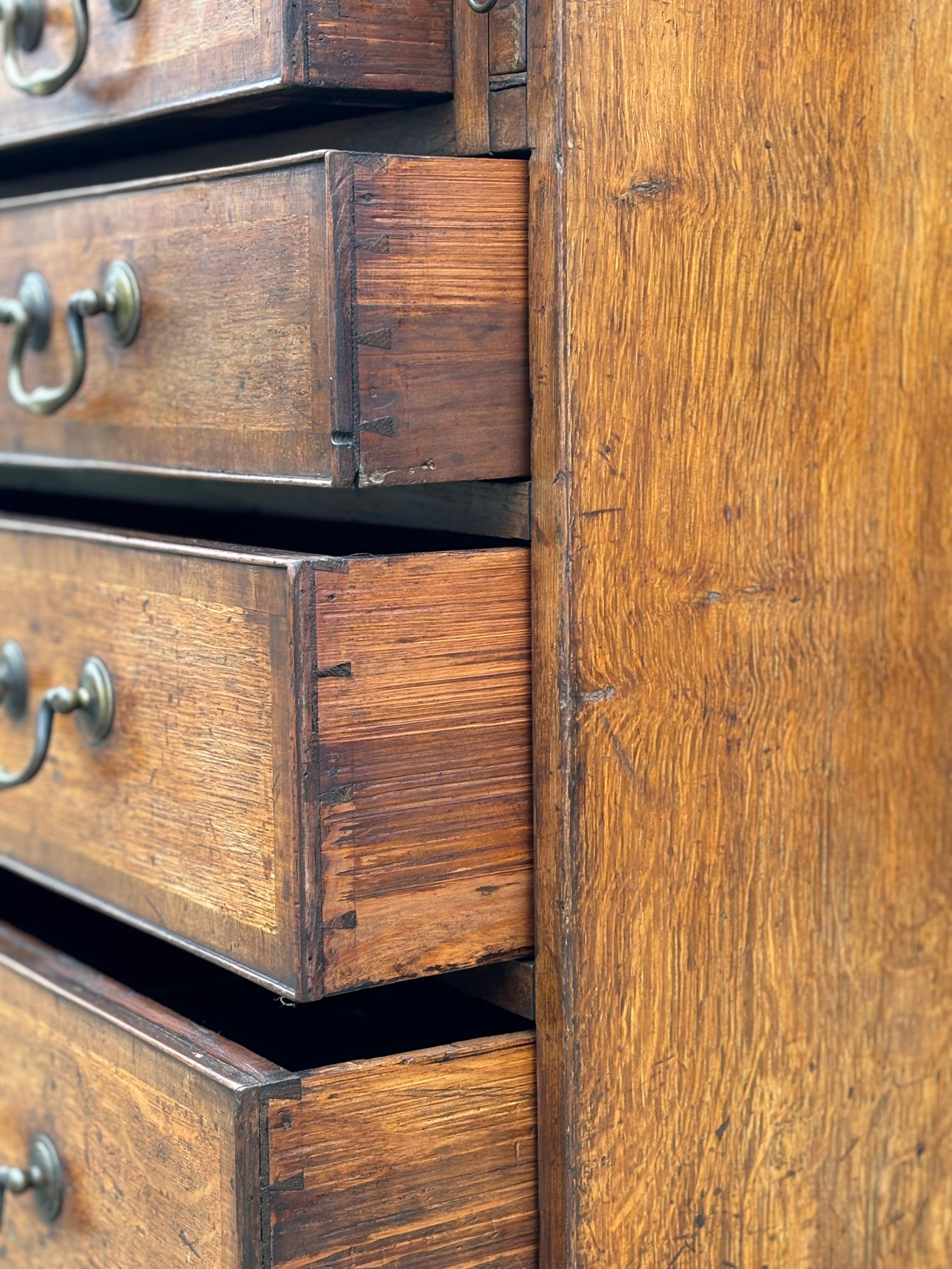 18th Century George III Period Oak Bureau 2
