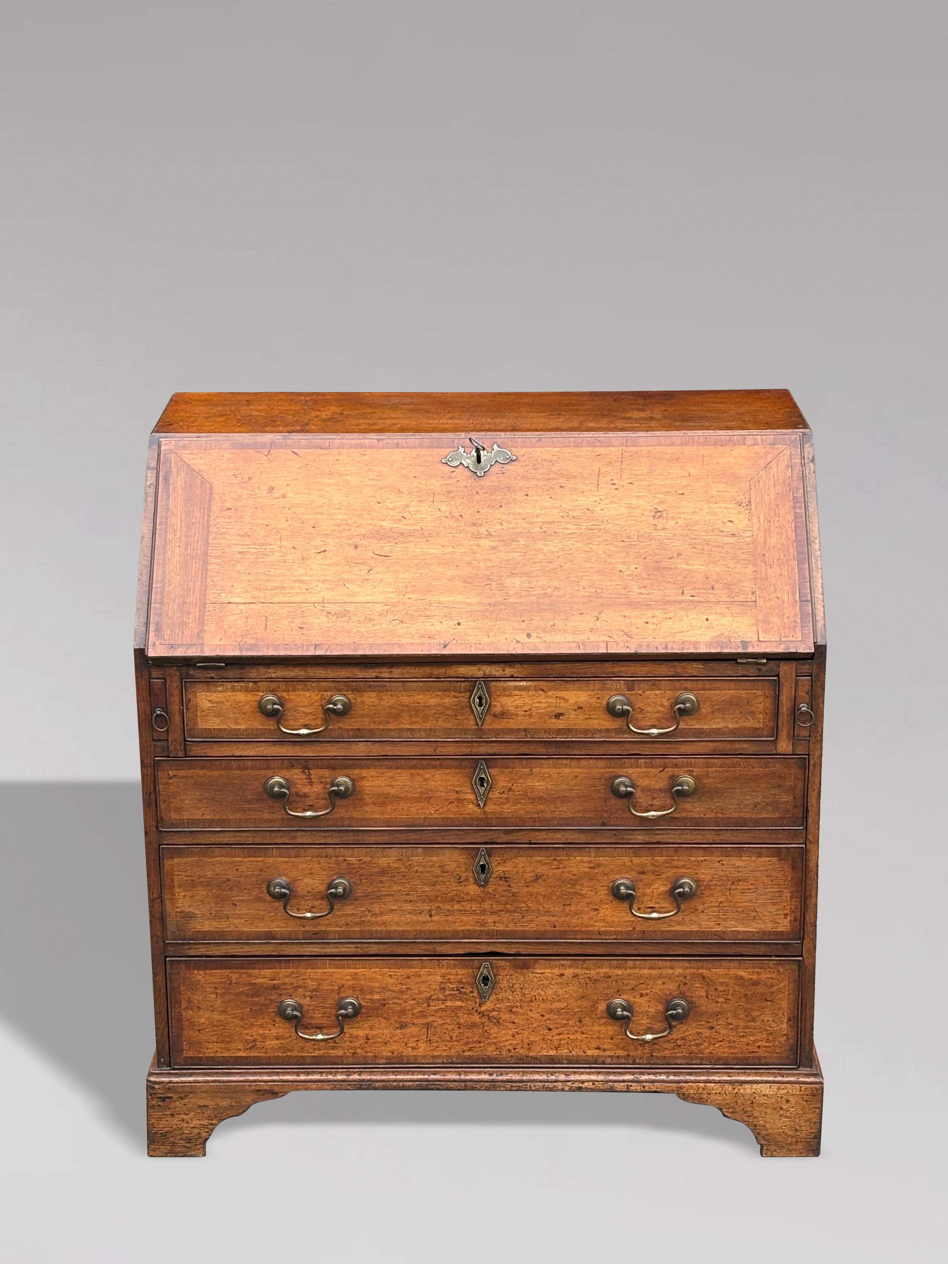 18th Century George III Period Oak Bureau 4