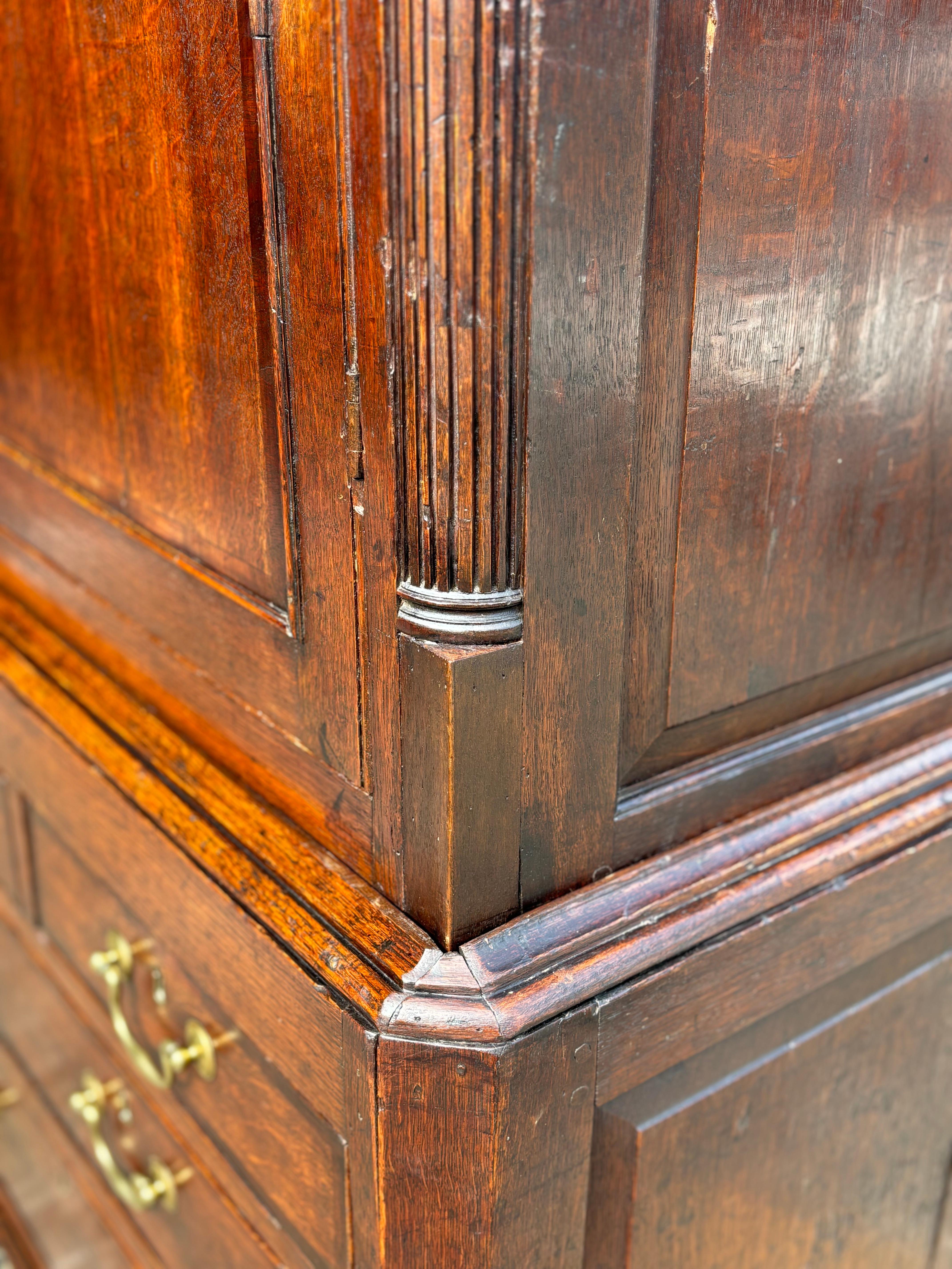 18th Century George III Period Oak Housekeepers Cupboard For Sale 5
