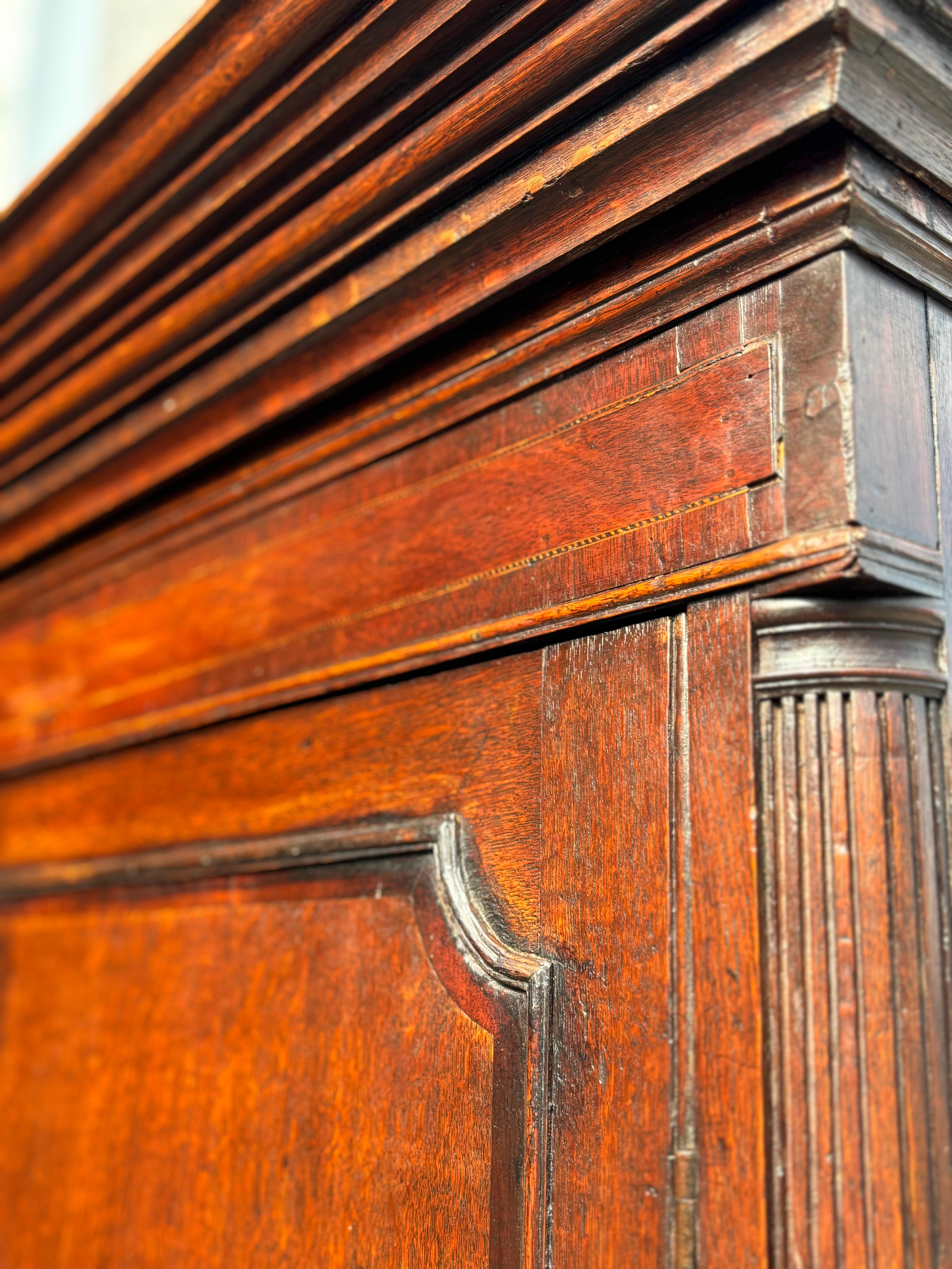 18th Century George III Period Oak Housekeepers Cupboard For Sale 4