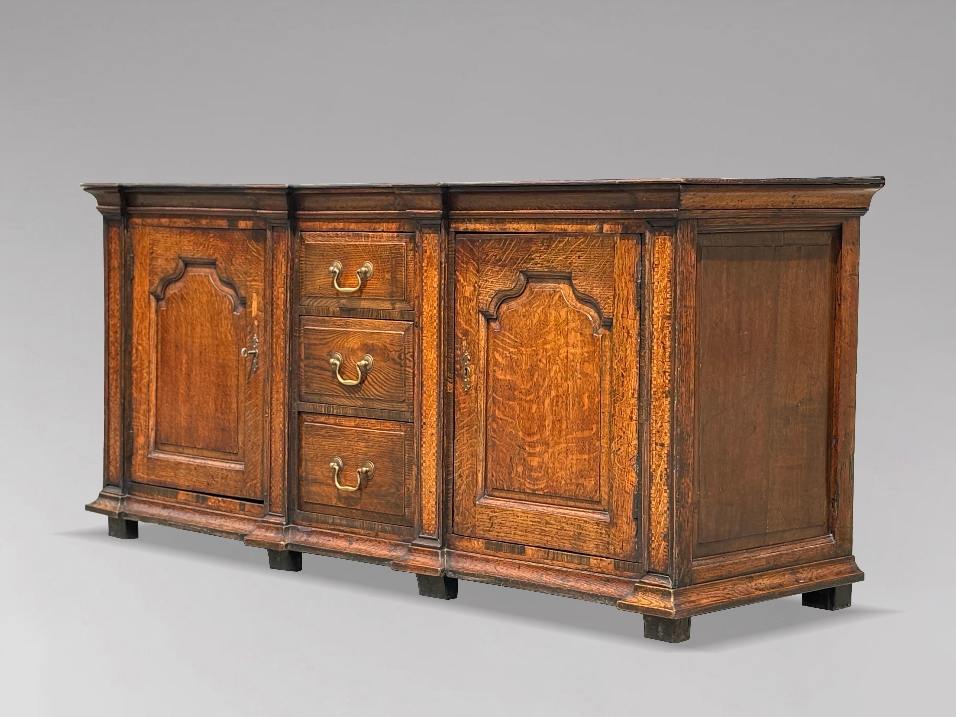 18th Century George III Period Parquetry Oak Dresser Base For Sale 10