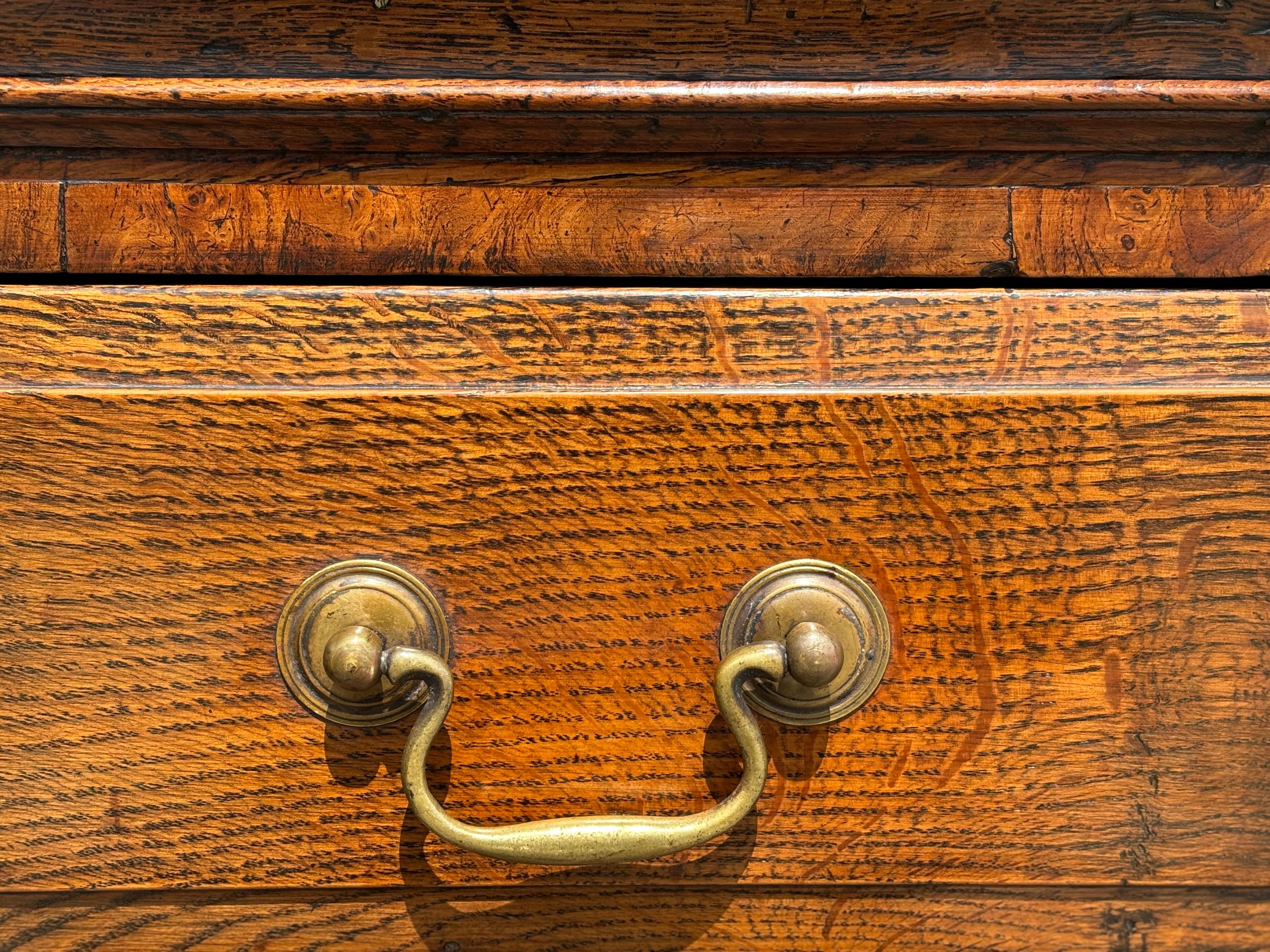 18th Century George III Period Parquetry Oak Dresser Base For Sale 4