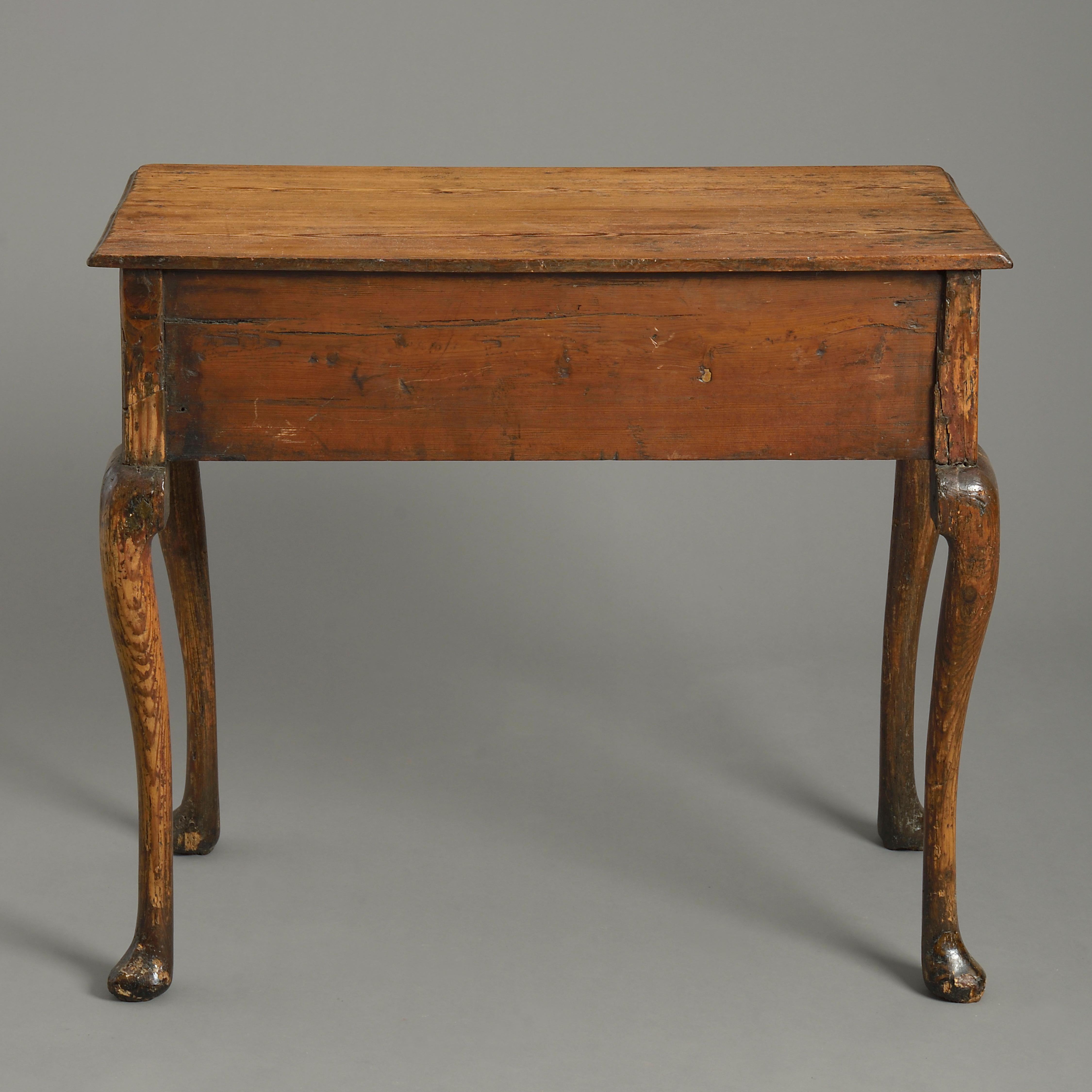 Polished 18th Century George III Period Pine Side Table
