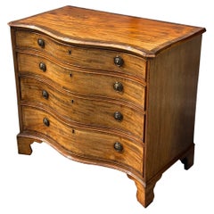 Antique 18th Century George III Period Serpentine Chest of Drawers