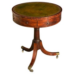 Antique 18th Century George III Period Small Mahogany Drum table