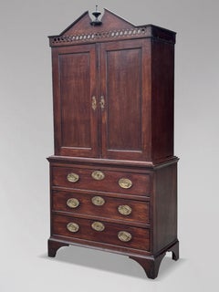 18th Century George III Period Small Oak Housekeeper's Cupboard