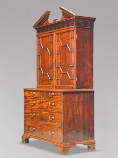 18th Century George III Period Thomas Chippendale Mahogany Bookcase