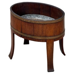 18th Century George III Period Walnut Brass-Bound Wine Cooler