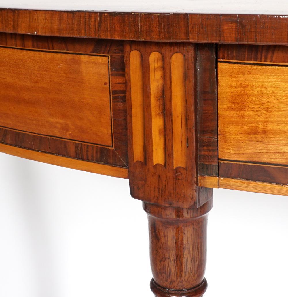 18th Century George III Satinwood Demi-lune Server or Console Table In Good Condition In Essex, MA