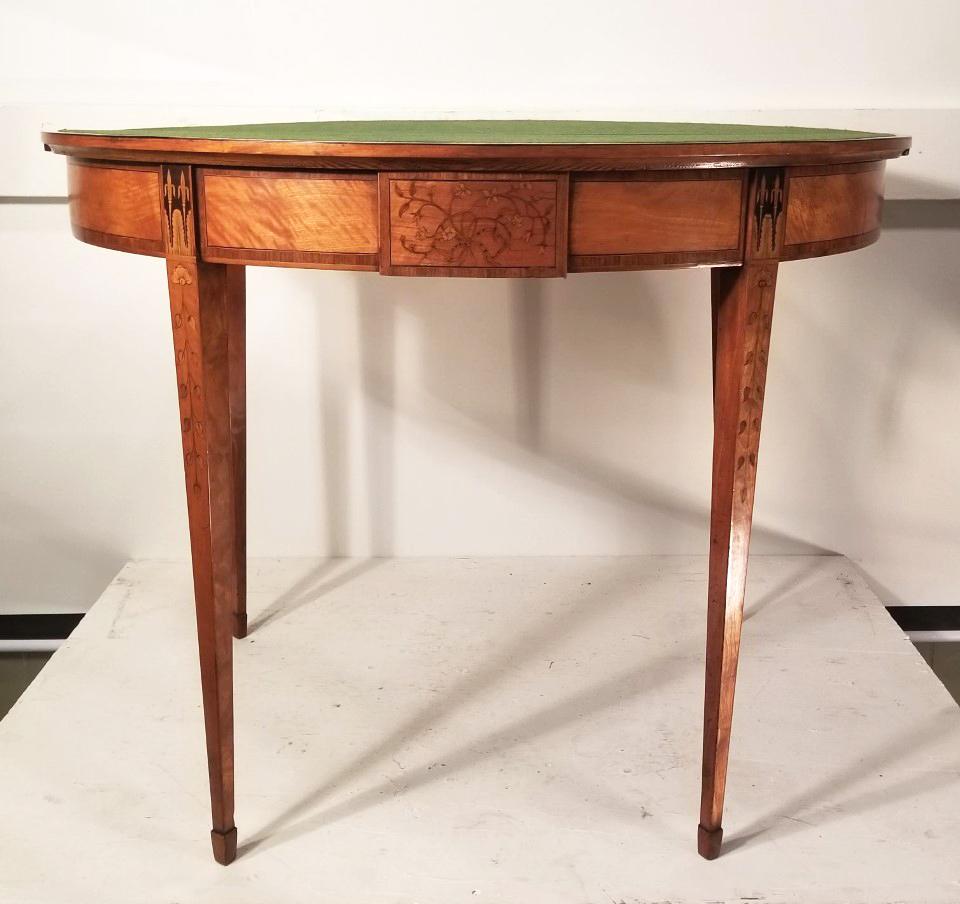18th Century George III Satinwood Game Table with Marquetry Inlay 4