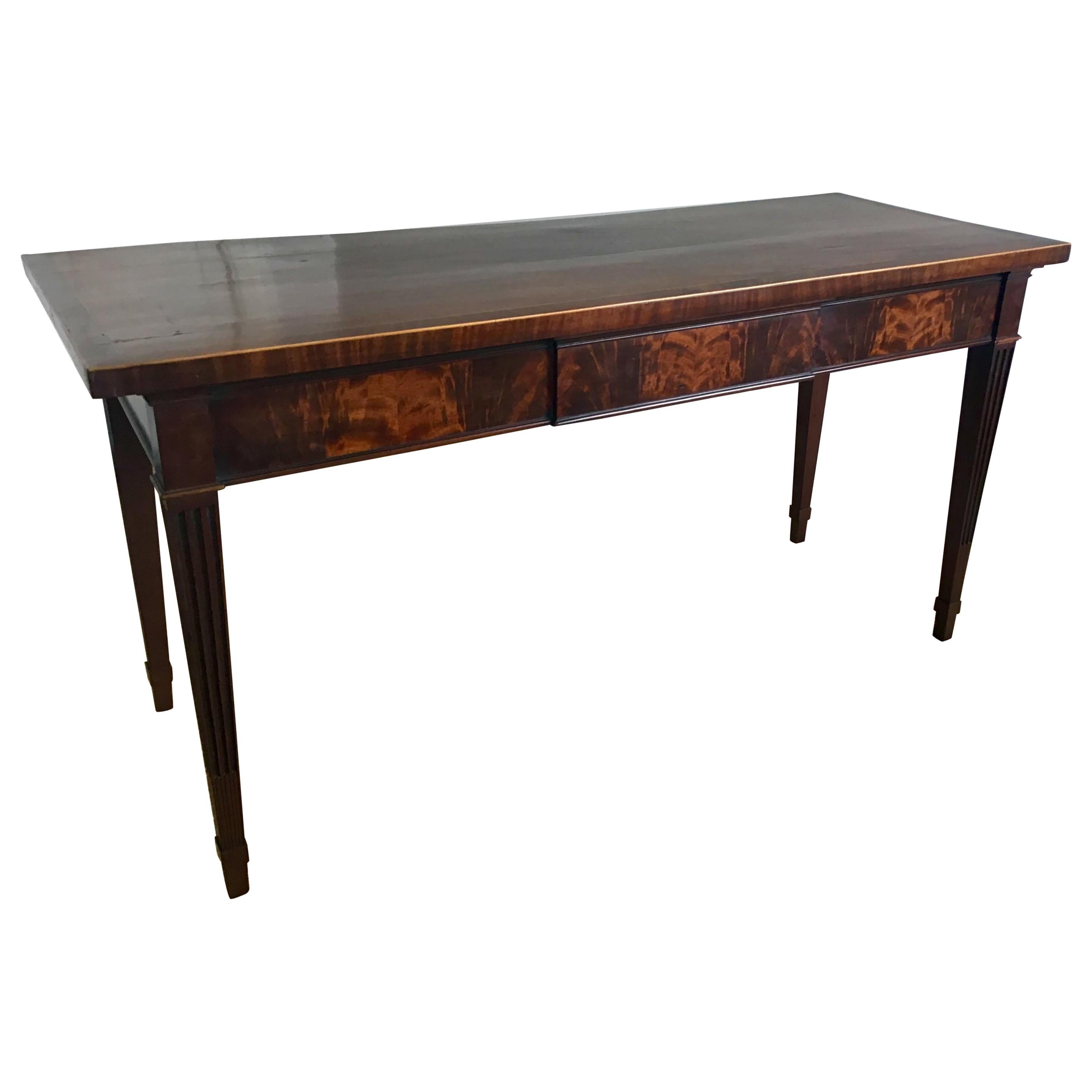 18th Century George III Scottish Flame Mahogany Serving Table Sideboard For Sale