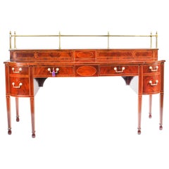 Antique 18th Century George III Scottish Mahogany and Line Inlaid Bowfront Sideboard