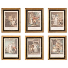 Used 18th Century George III Set of Six Mezzotints Depicting Lucretia