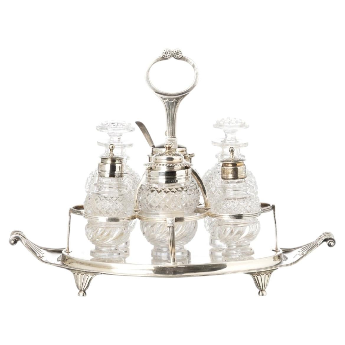 XVIII secolo - Set di versatori in argento dell'epoca di Giorgio III (anno 1776)