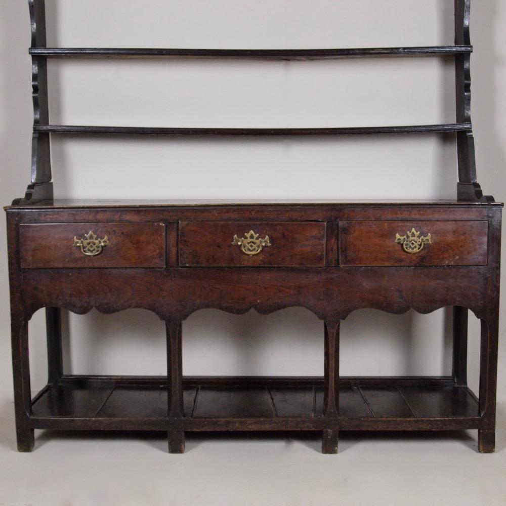 Country 18th Century George III Small Oak Cottage Dresser