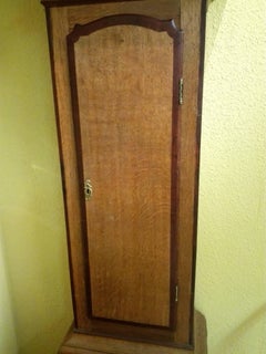 18th Century George III Solid Oak and Mahogani Long Case Clock Restored