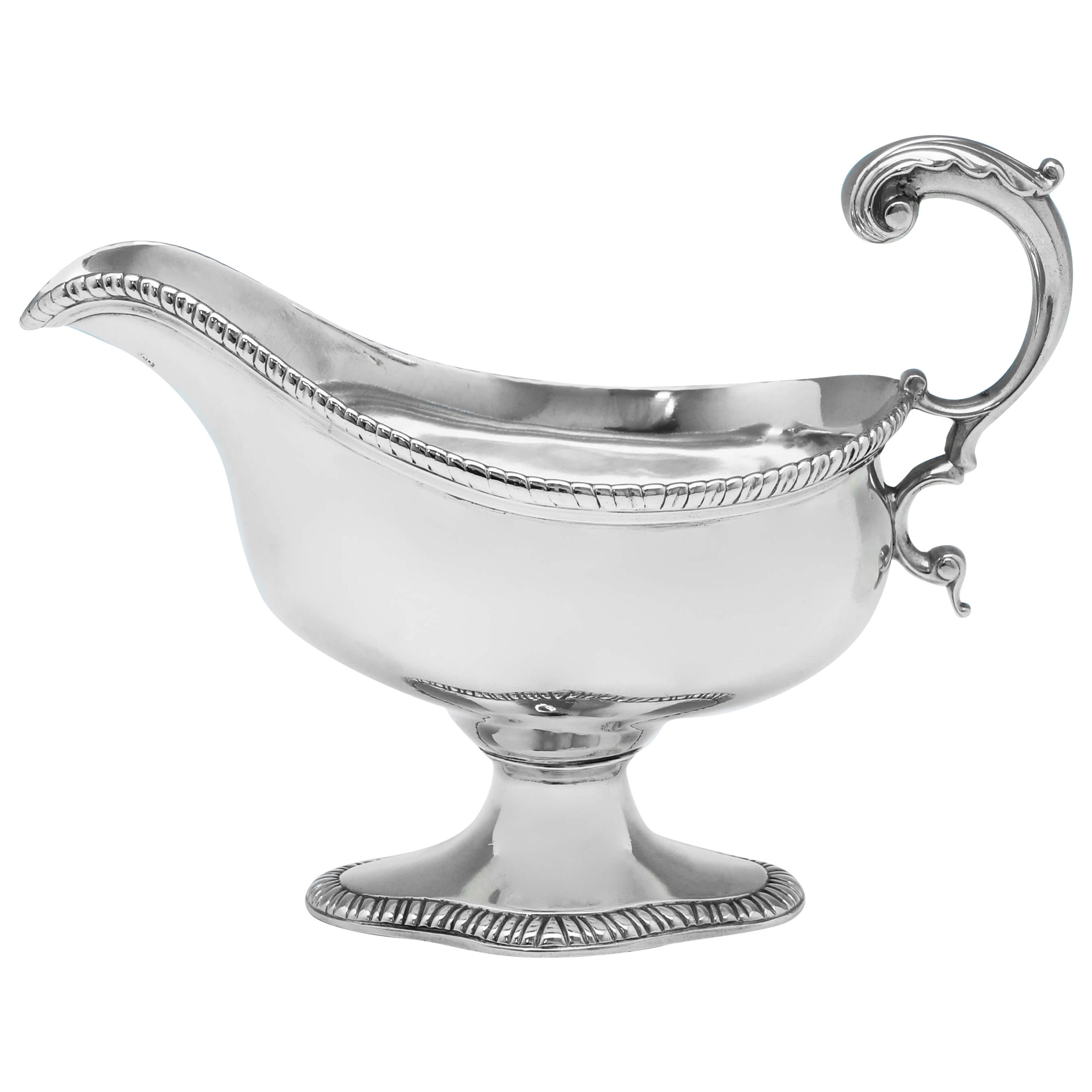 18th Century George III Sterling Silver Sauce Boat Hallmarked in 1780