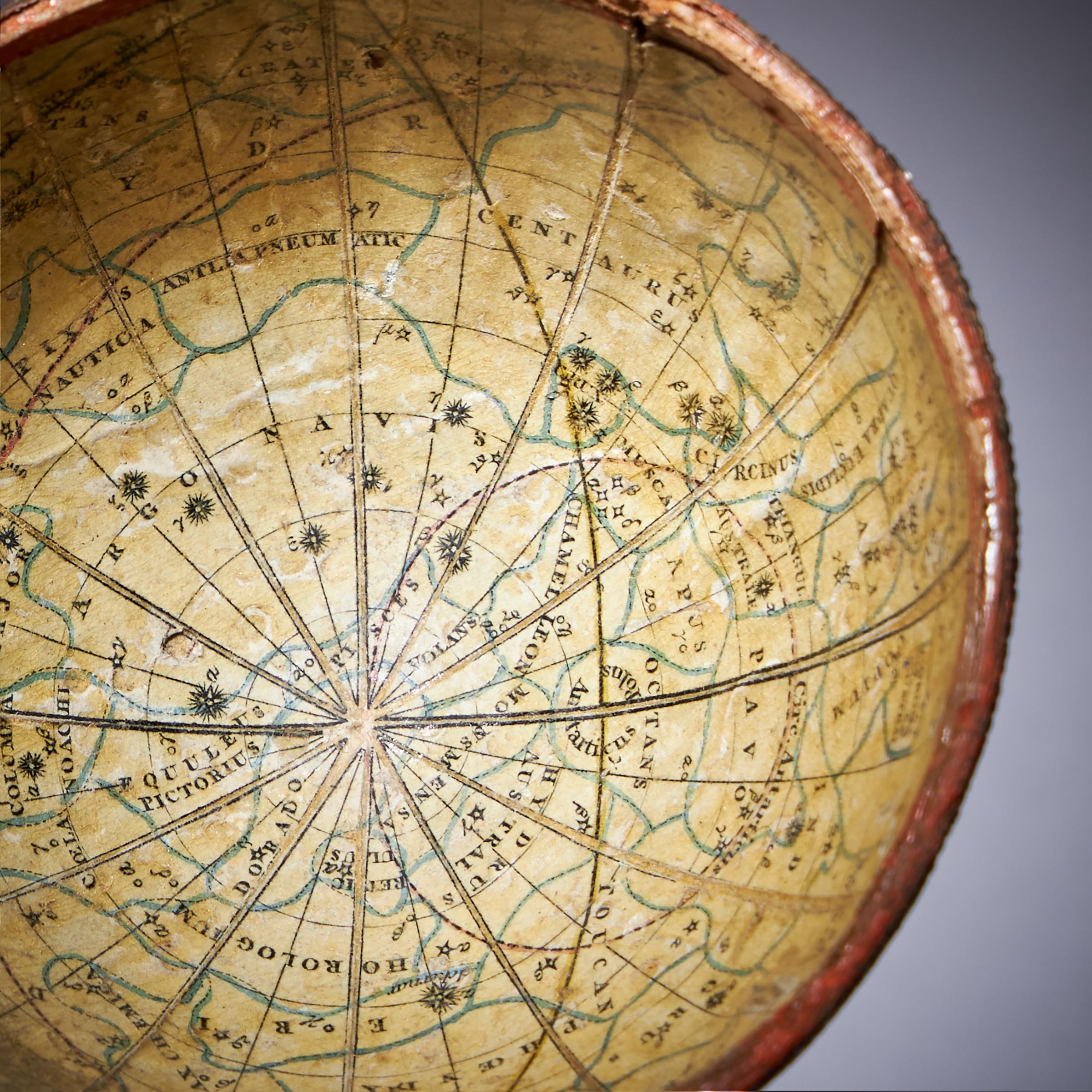 19th Century 18th Century George III Terrestrial Pocket Globe by Cary, Dated 1791