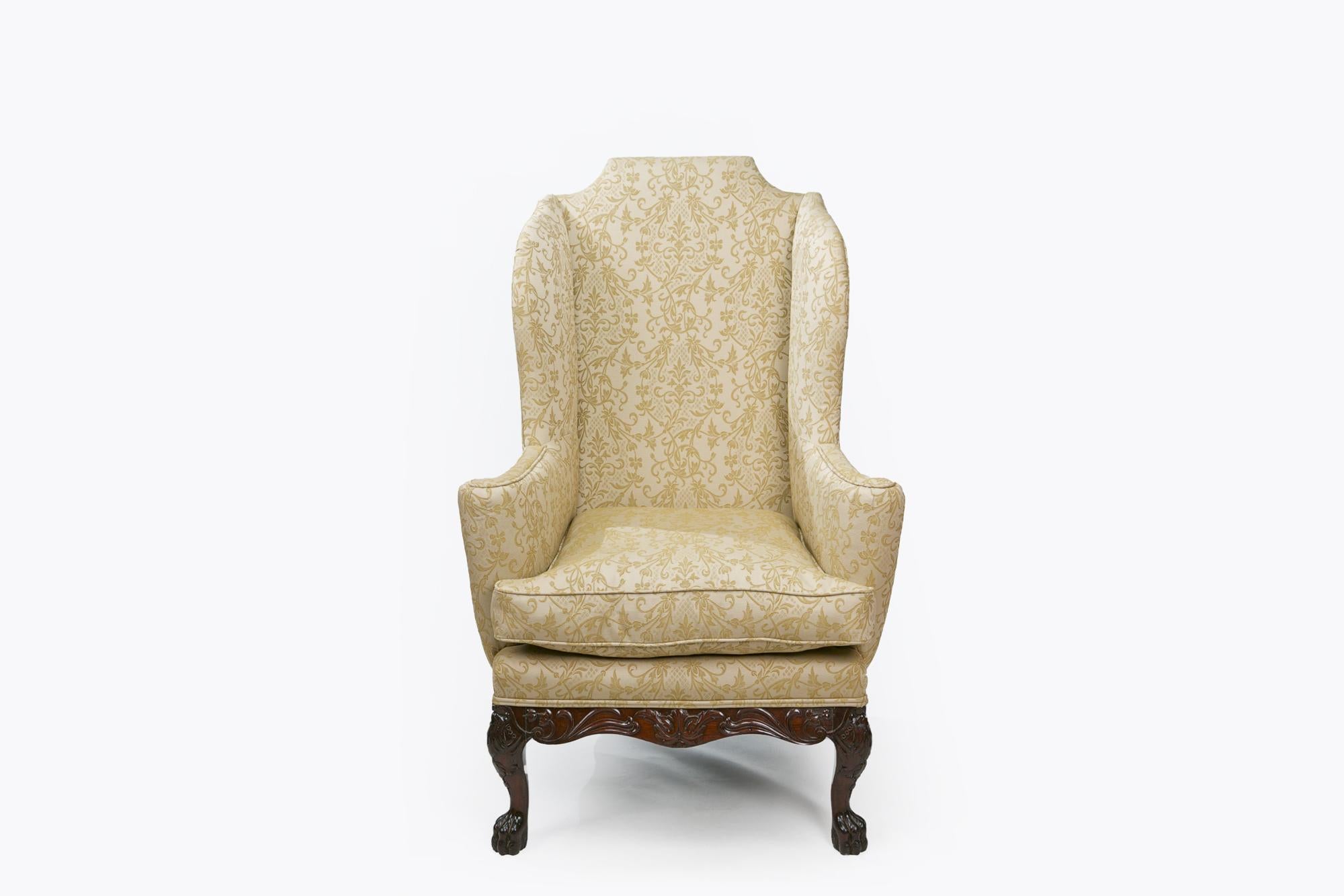 Irish 18th Century George III Wing Chair For Sale