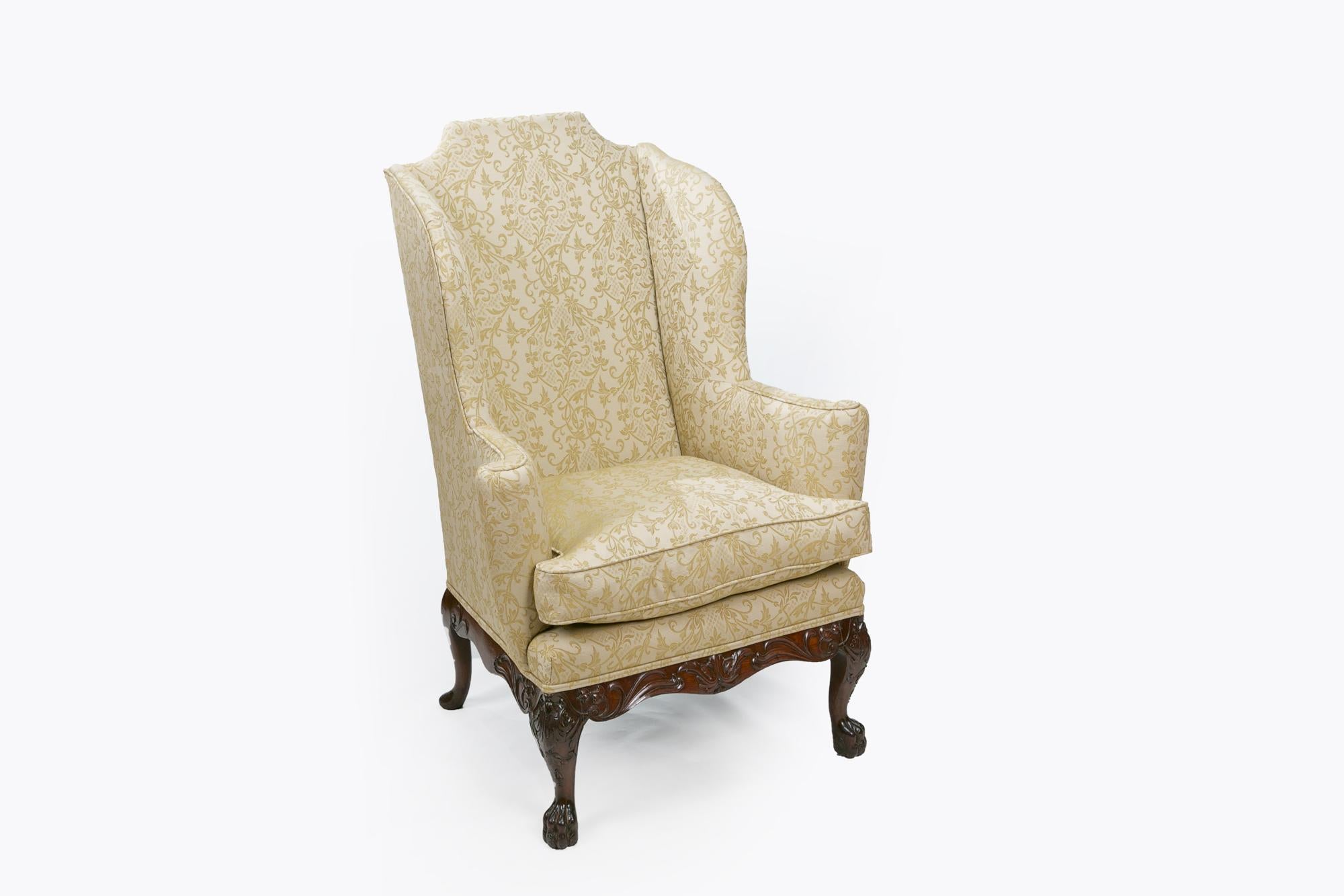 18th Century George III Wing Chair In Excellent Condition For Sale In Dublin 8, IE