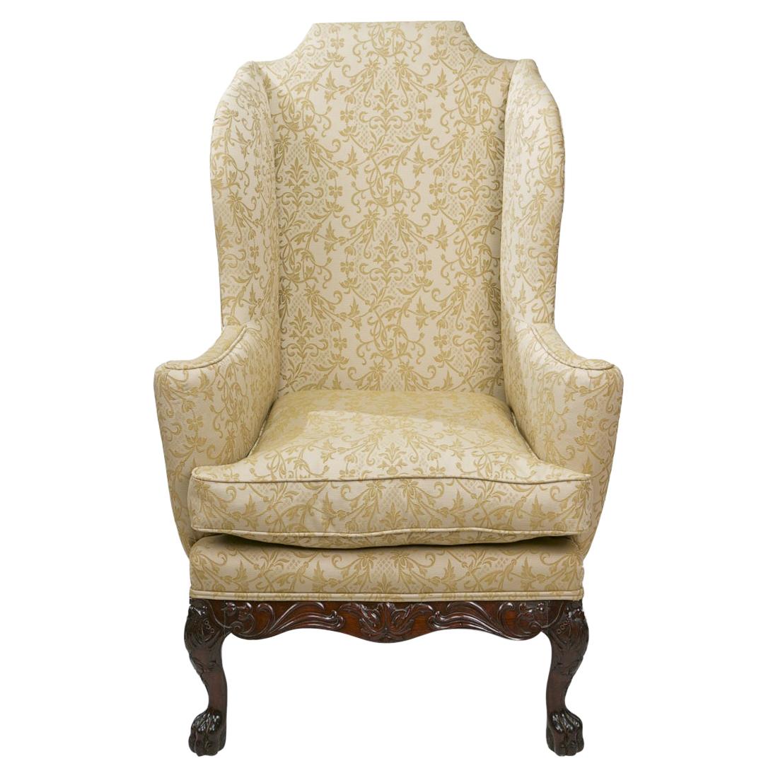 18th Century George III Wing Chair For Sale