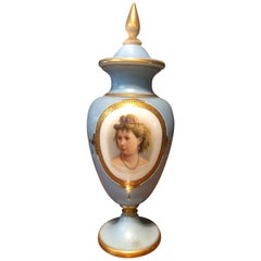 Antique 18th Century George III Bristol Opaline Vases  1700