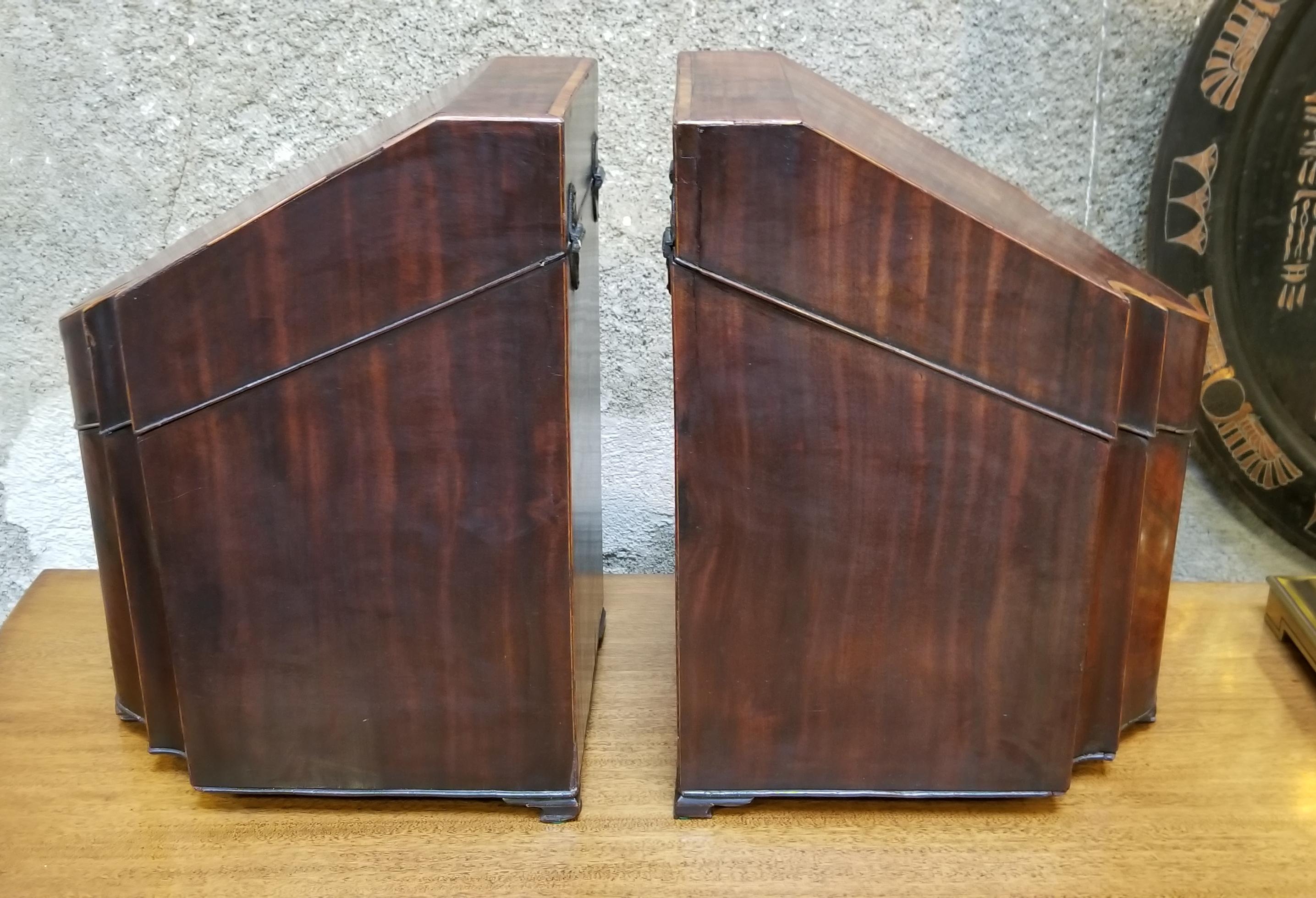 English 18th Century George III Knife Boxes, a Pair