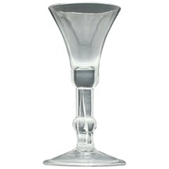 18th Century Georgian Balustroid Wine Glass, circa 1740
