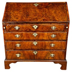 18th century Georgian Burr walnut bureau secretary