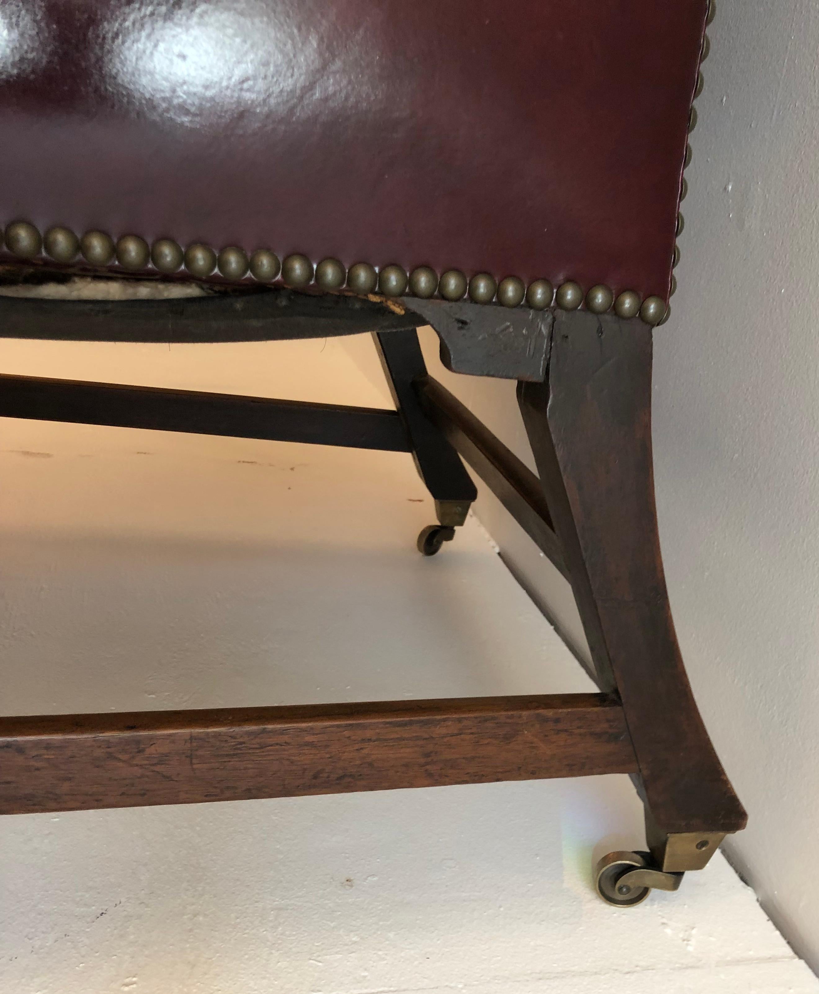 Mahogany 18th Century Georgian Chippendale Wing Chair