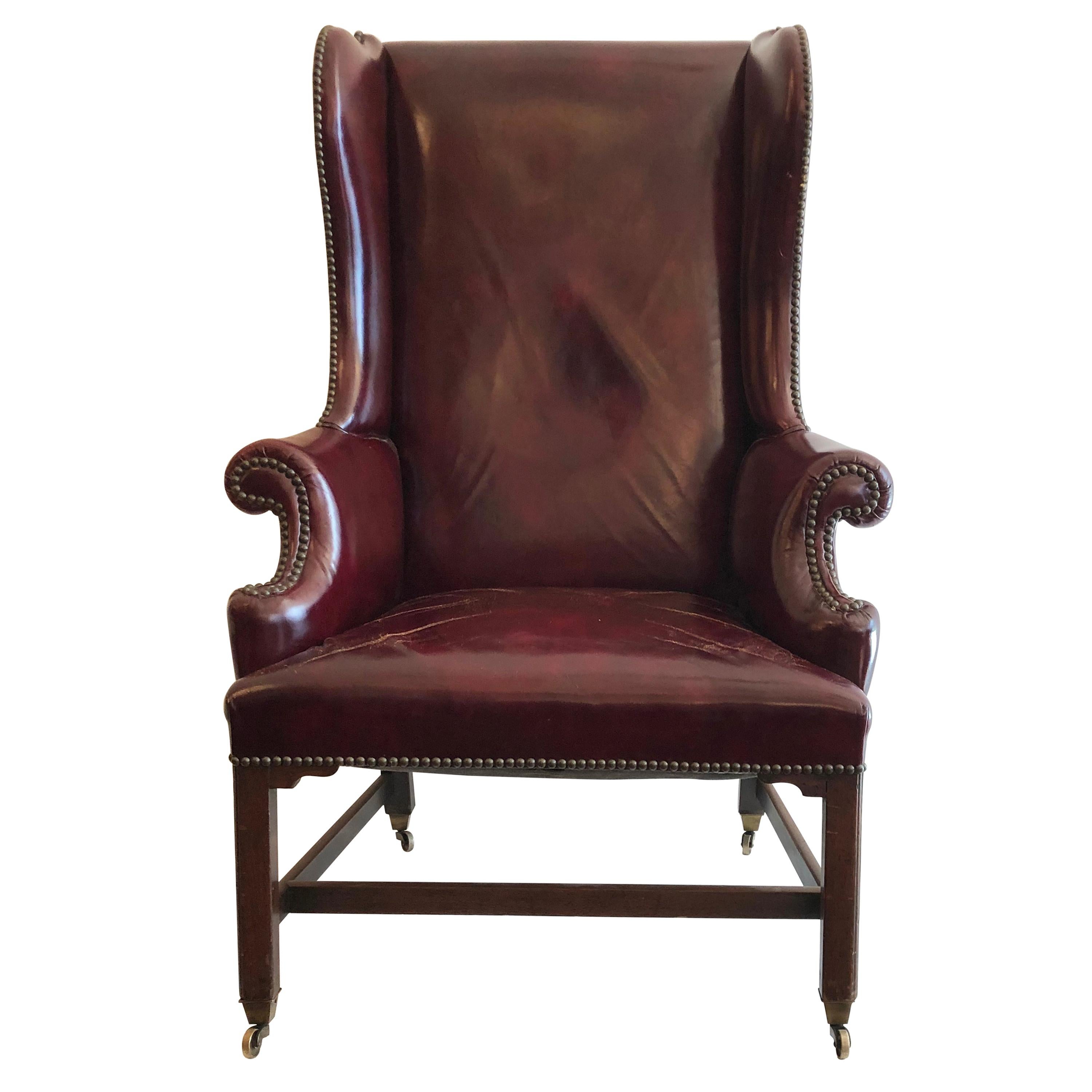 18th Century Georgian Chippendale Wing Chair